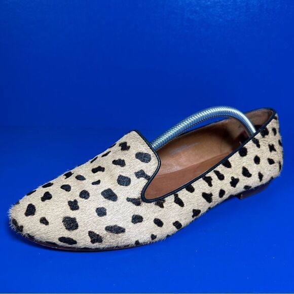 Madewell Womens Teddy Cheetah Print Calf Hair Flats 7.5 - Picture 1 of 12